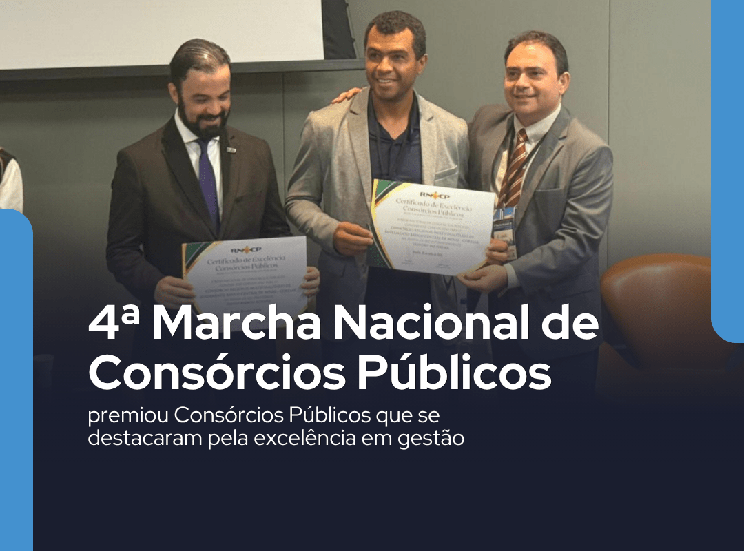 Representando o CORESAB, o superintendente Leandro Vaz Pereira participou da programação e recebeu o Certificado de Consórcio Público de Excelência, reconhecimento concedido pela RNCP às instituições que se destacam pela adoção de boas práticas de gestão, governança e fortalecimento da cooperação intermunicipal.